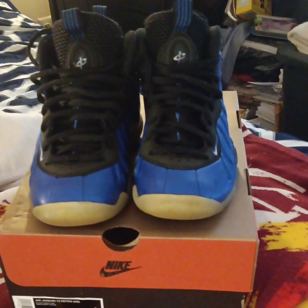 Jordan Kids Black and Blue Sneakers